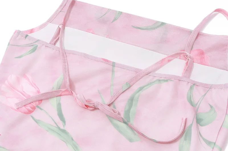 Francês sexy dupla camada gaze estilingue vestido feminino verão spice girl magro hip vestido