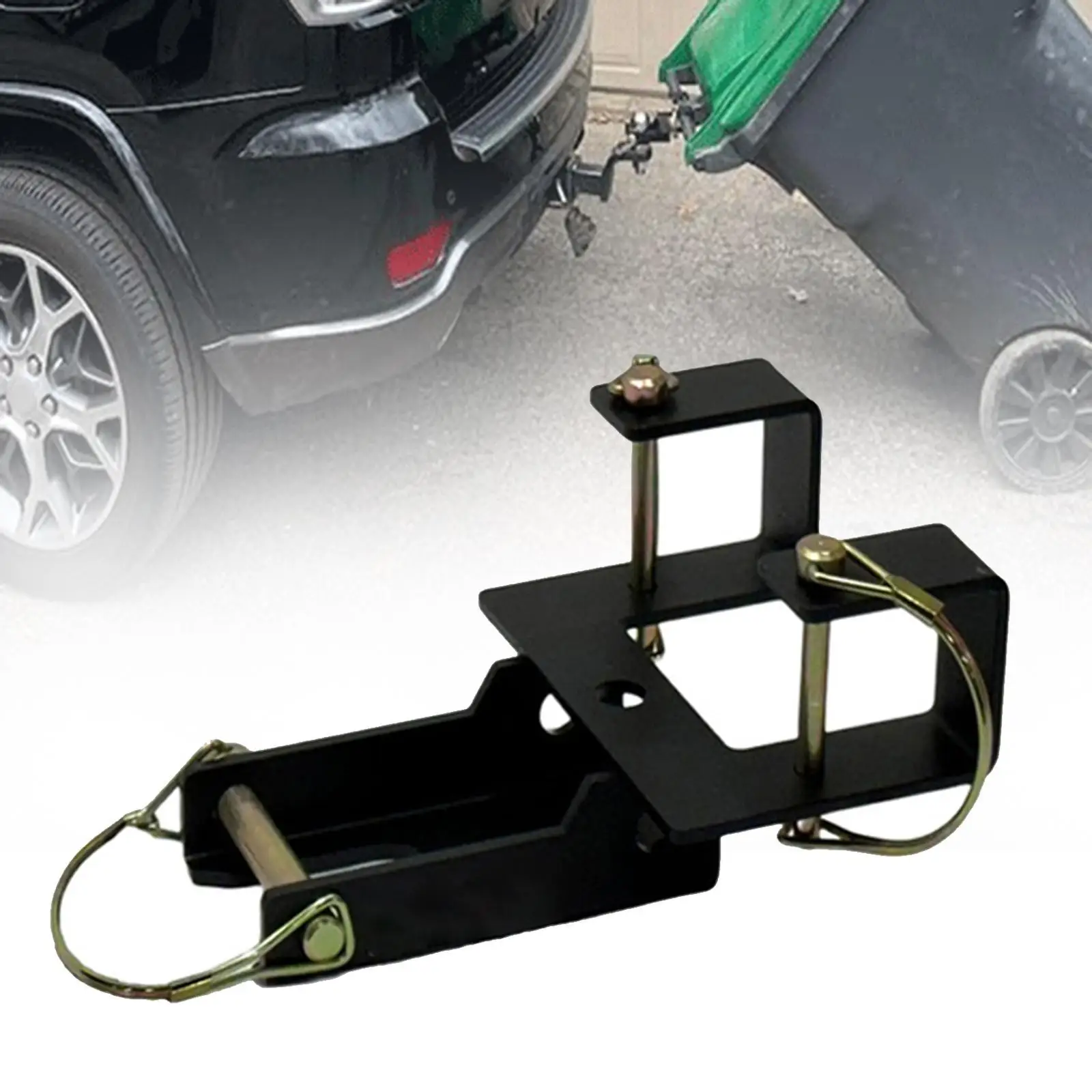 

Garbage Can Coupler with Removable Clips Towing Trailer Hook
