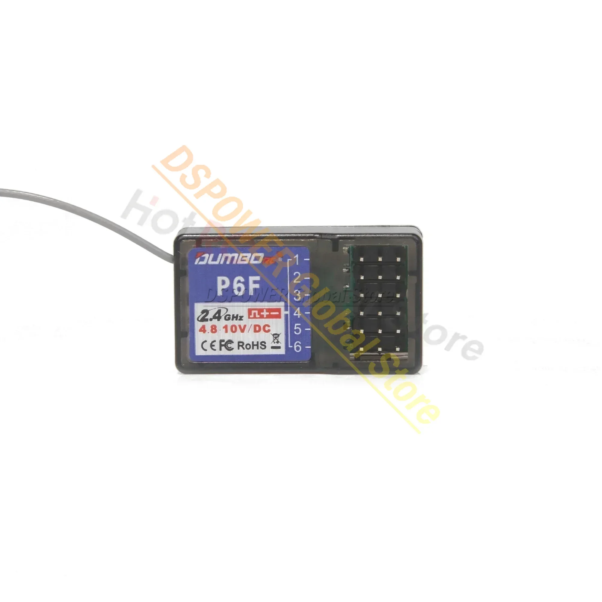 DUMBORC P6DC P10FG P4FMG P6FG MINI Empfänger 4CH 6CH 10CH 10 Kanal Gyro 4,8-10 V Spannung Rückkehr für X4 X6 DDF-350 RC Auto Boot