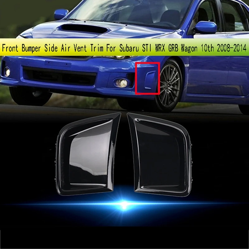 For Subaru STI WRX GRB Wagon 10Th 2008-2014 Engine Hood Fender Outlet Cover Front Bumper Air Vent Trim