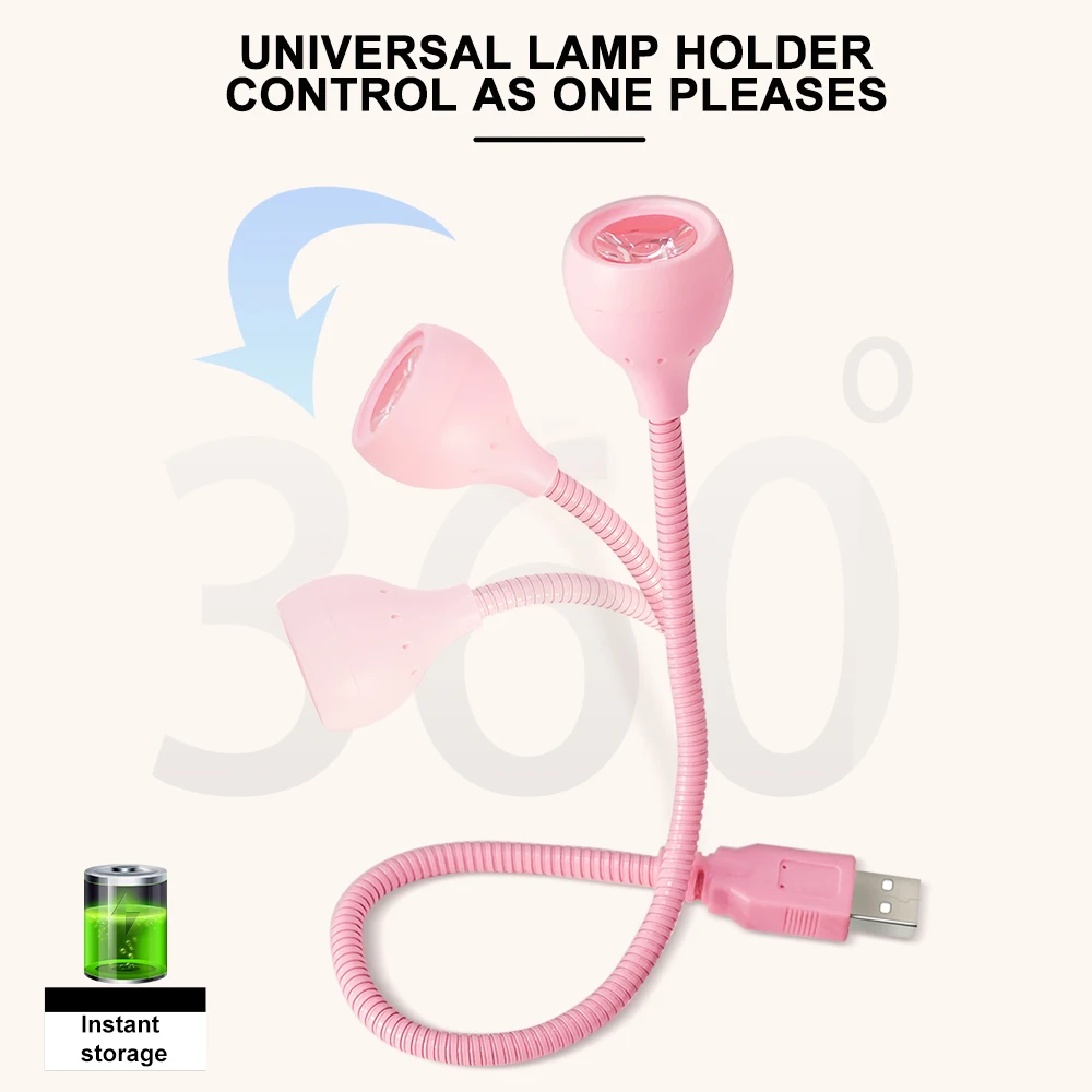 Luz UV LED portátil para esmalte de uñas de Gel UV de secado rápido, Mini lámpara de uñas USB, secador de uñas Flexible portátil, herramientas de salón de manicura