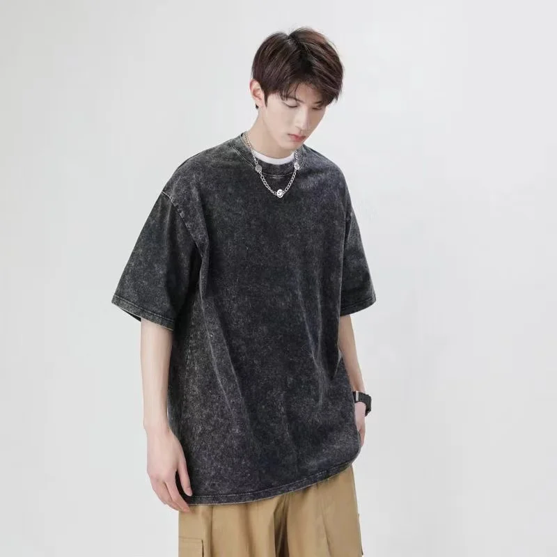 غسلها خمر تي شيرت الشارع الهيب هوب ريترو الشرير تي شيرت المرأة Harajuku عادية القطن قصير الأكمام حمض غسل بلايز #6