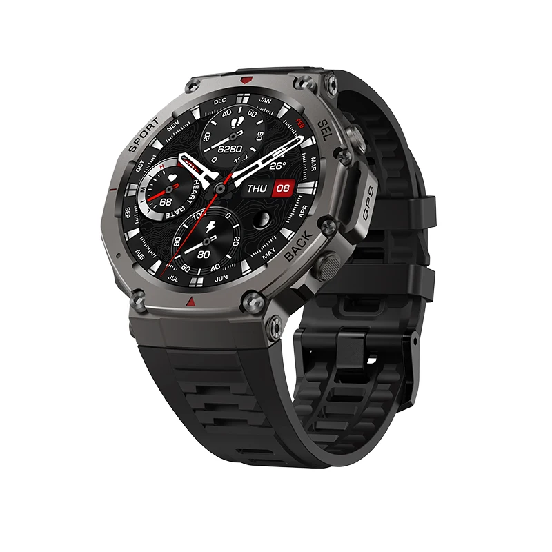 LIGE GPS Outdoor sports Smart Watch 1.43" Large Screen Call 5ATM Waterproof Sports Watches Adult Men 500mAh Battery For Android