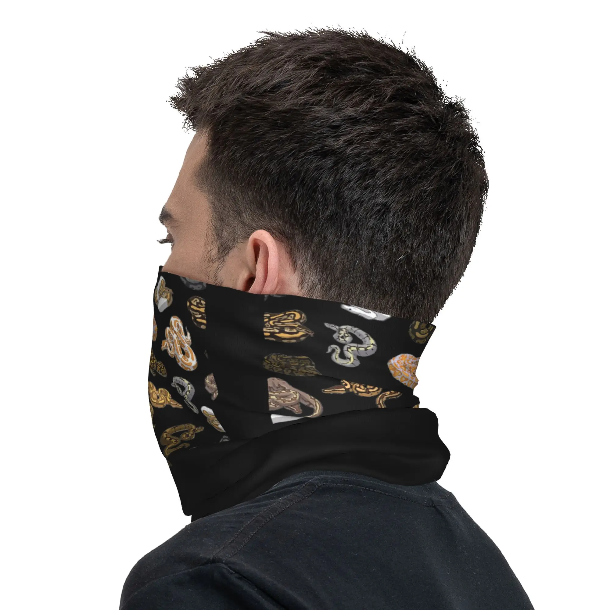 Ball Python Morph Snake Pattern Bandana Neck Cover Printed Magic Scarf Warm Balaclava Riding Unisex Adult Windproof