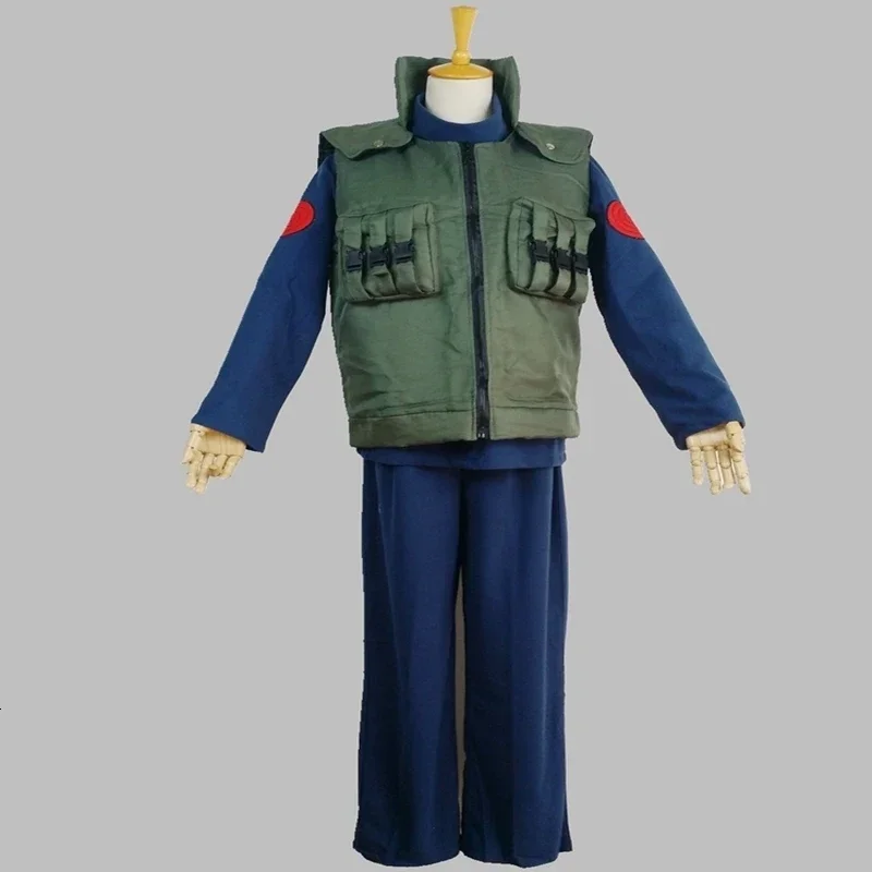 2025 New Anime Hatake Kakashi Cosplay Costume Halloween Clothes vest shirt pants mask glove headband 7PCS set custom made skeif1