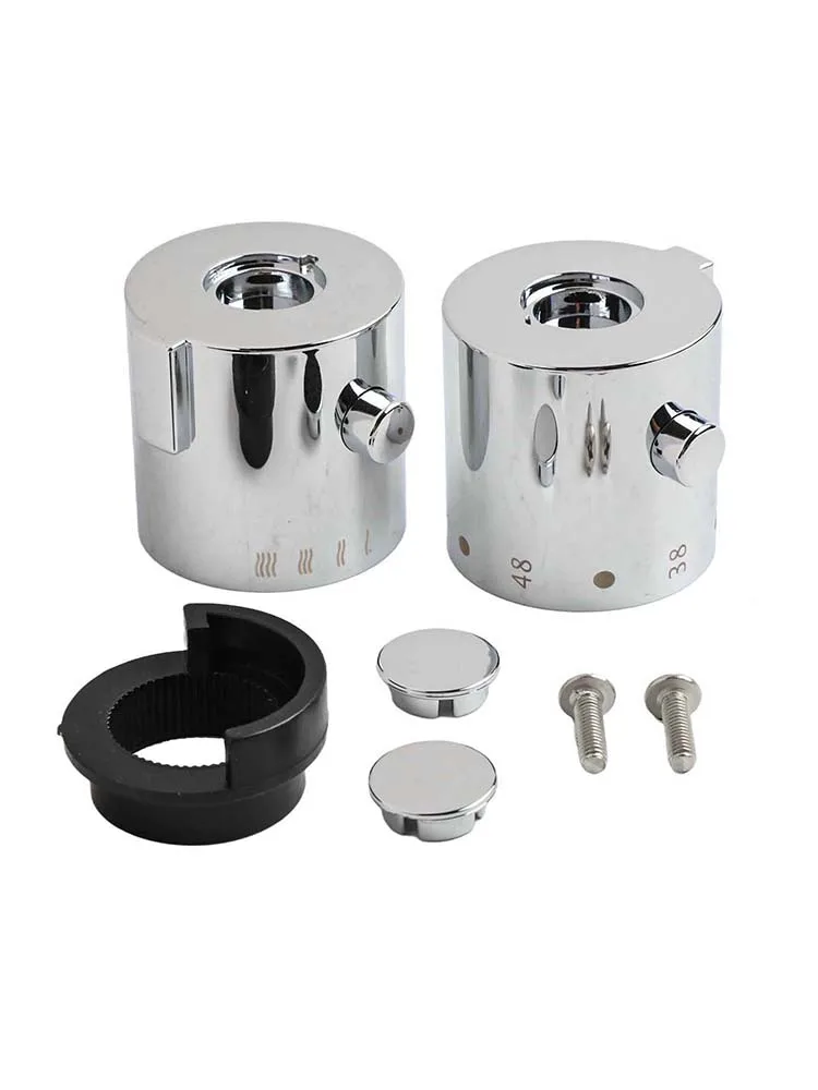 ABS Plastic Shower Temperature Control Handle Knob Suitable for SMA Bath Shower Mixer Temperature Control Mirror Chrome Finish