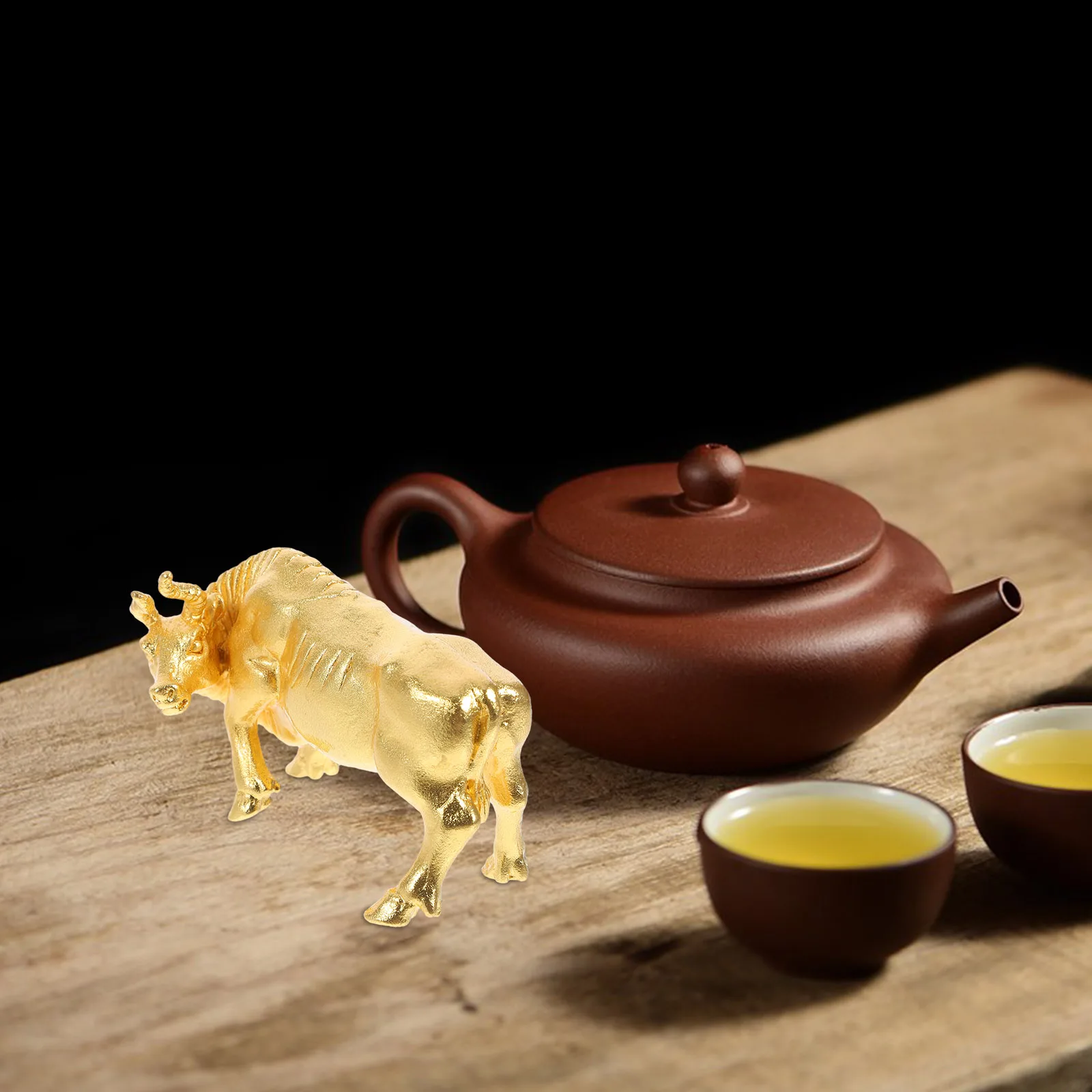 

Five Cattle Figurines Brass Bull Sculpture Vintage Desktop Decor Mini Bull Statues Animal Brass Decoration Home Office