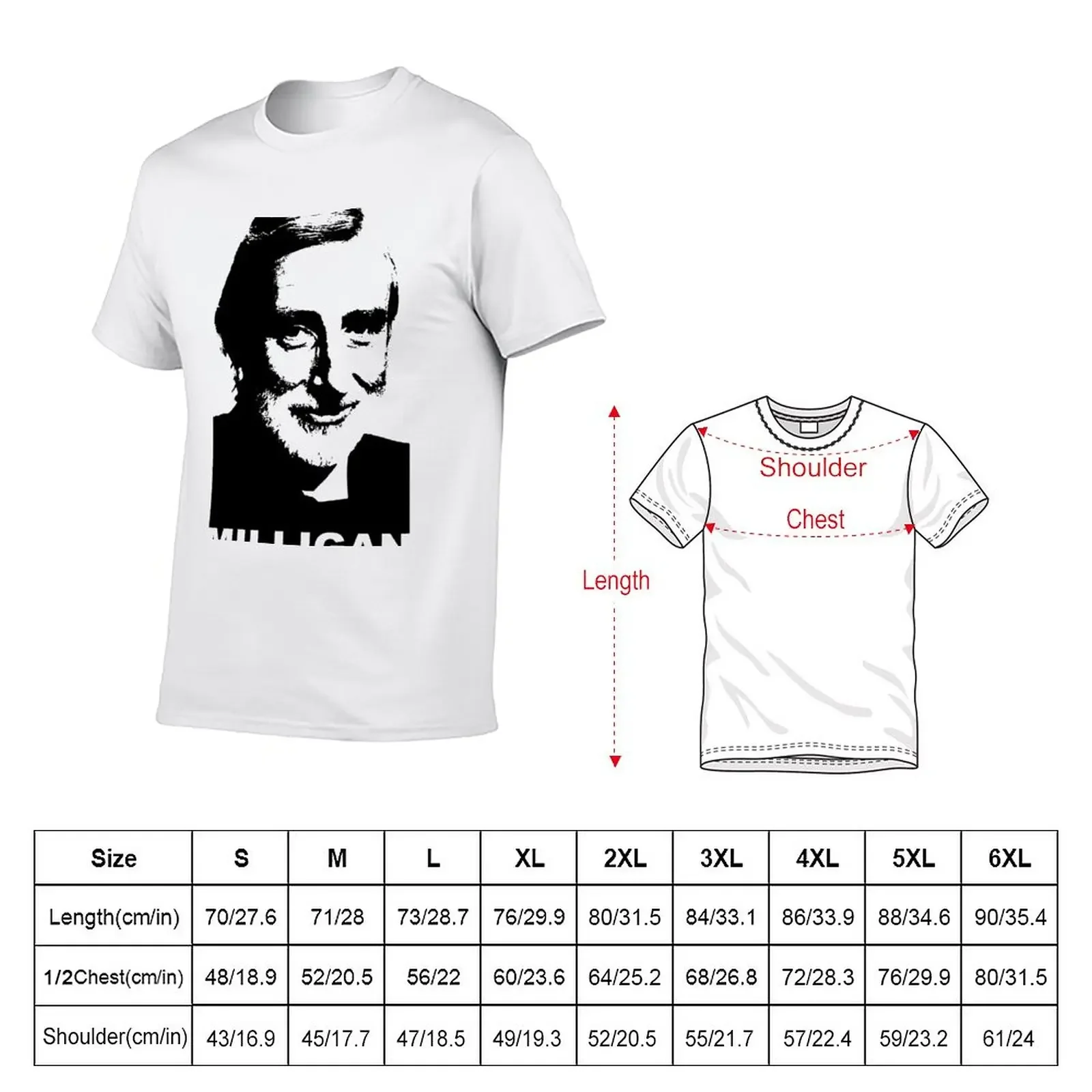 Spike Milligan T-Shirt man clothes plain t shirts for men graphic