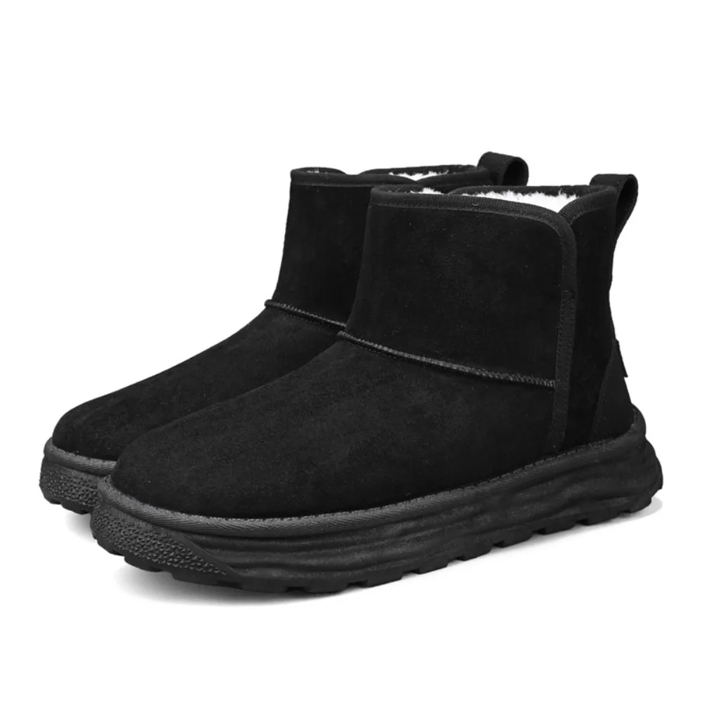 New Arrival Genuine Leather Australia Classic men Snow Boots men's Cow Leather Ankle Boots Plus Size Winter men Shoes
