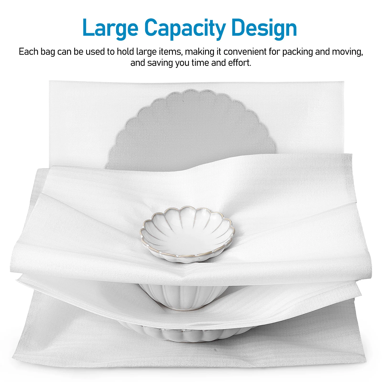 100 Pcs Pearl Cotton Bag Packing Pouch Wrappers Cushion Wraps Packaging Materials Shipping Padding Pouches For Tableware