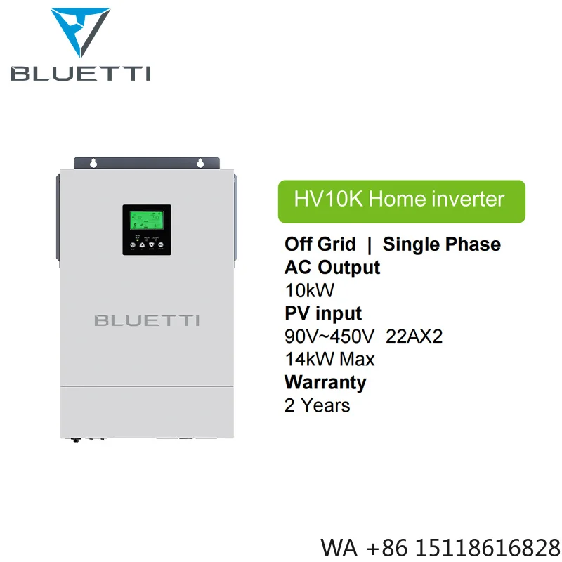 High Power Solar System HV10K 10kW Pure Sine Wave Inverter with Massive Scalable up to 327.68 kWh Storage Capacity for Africa