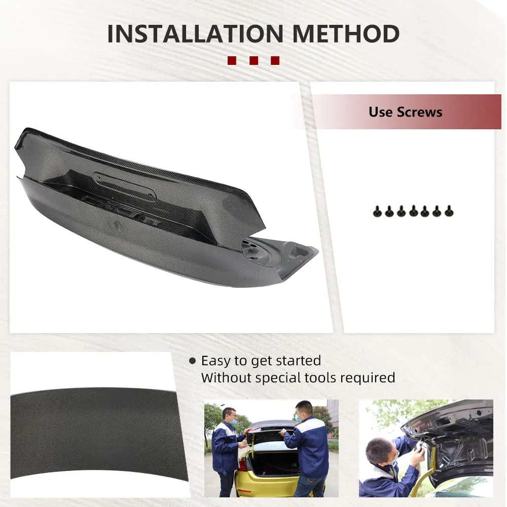 Rear Trunk Cover for BMW G87 M2 2023-2025 Rear Trunk Lid Cover Tail Boot Wings Lip Cap Carbon Fiber Trunk Cover