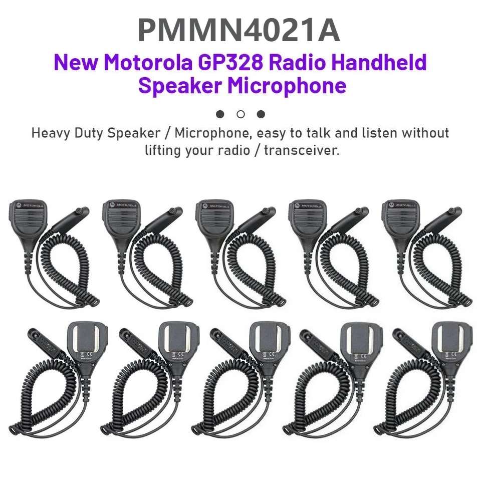 

10PCS PMMN4021 PMMN4021A Speaker Microphone Compatible for Motorola Radio GP328 HT750 HT1250 HT1550 PR860 GP339 GP320 GP340