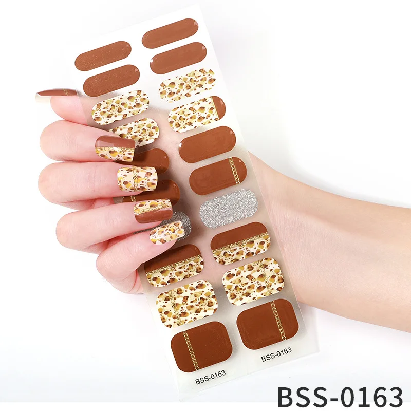 

20 полосок фототерапия выпечка полузатвердевающий гель наклейки для ногтей INS стиль полное покрытие ногтей полоски Дизайн ногтей украшения ногтей Подвески