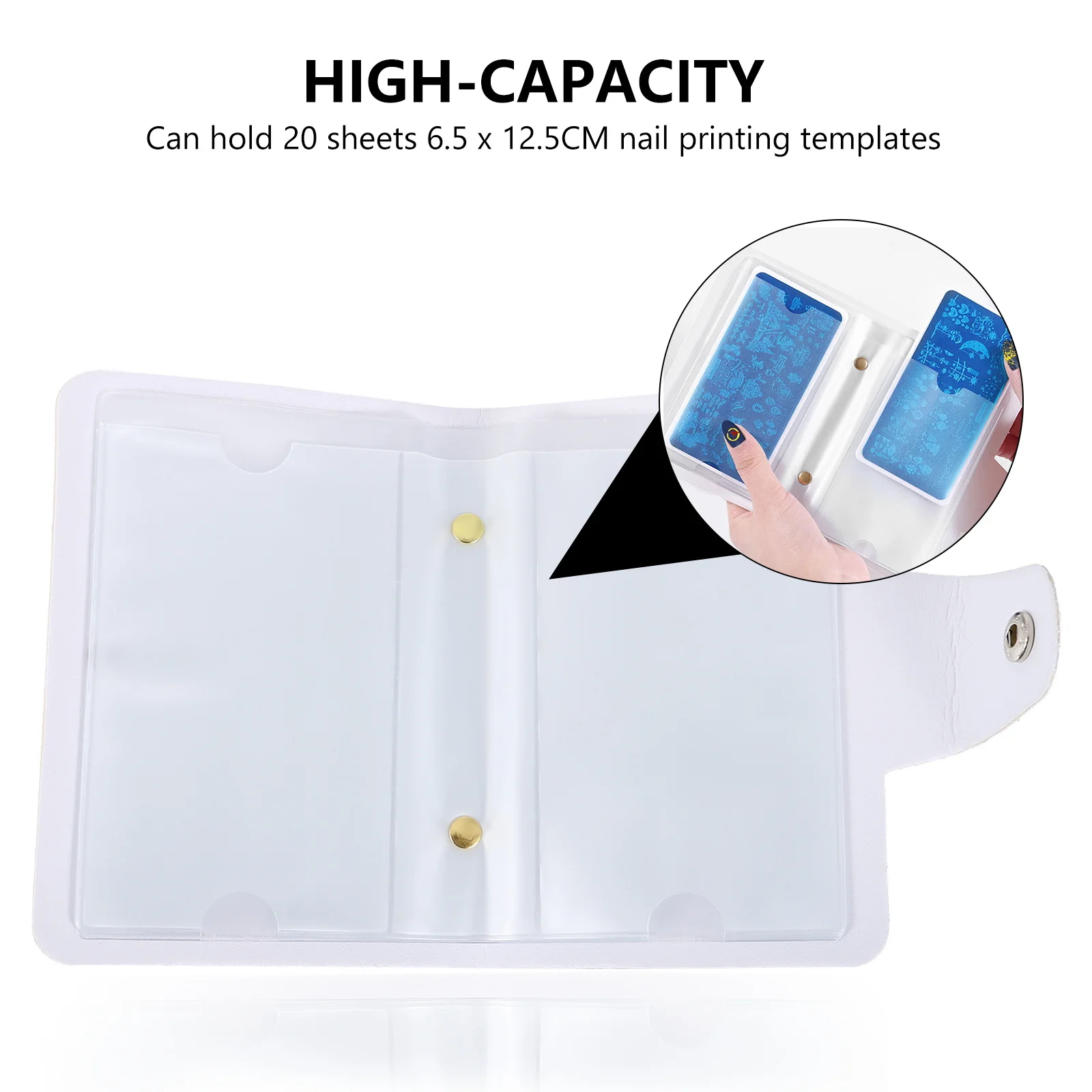 20 Sheets Templates Case Nail Stamping Plate Holder Pouch For Nail Printing Template Storage Bag Organizer