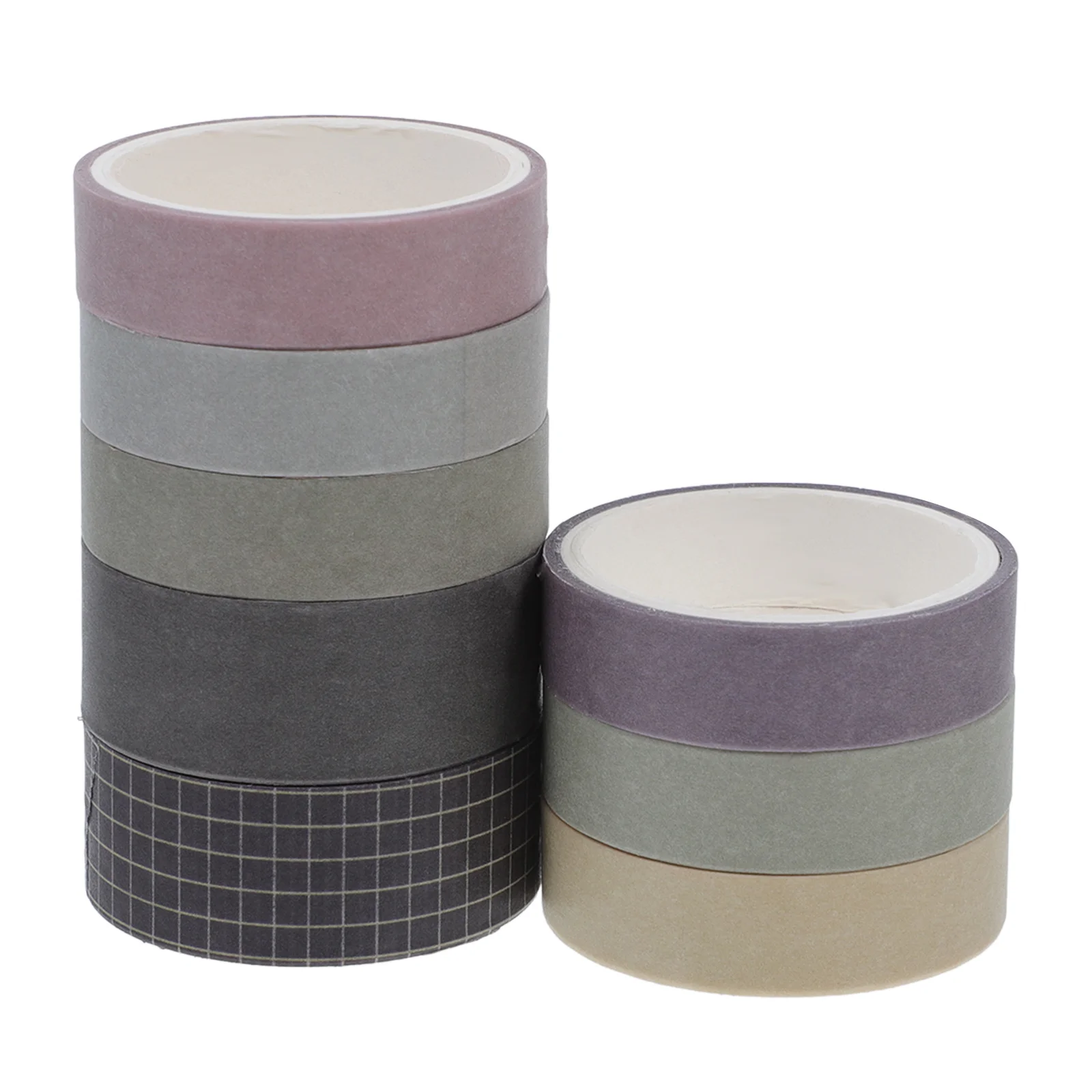 8 Rolls Solid Color Washi Tape High Adhesion Tearable for DIY Journaling Scrapbooking Wrapping Decorative Paper Tapes