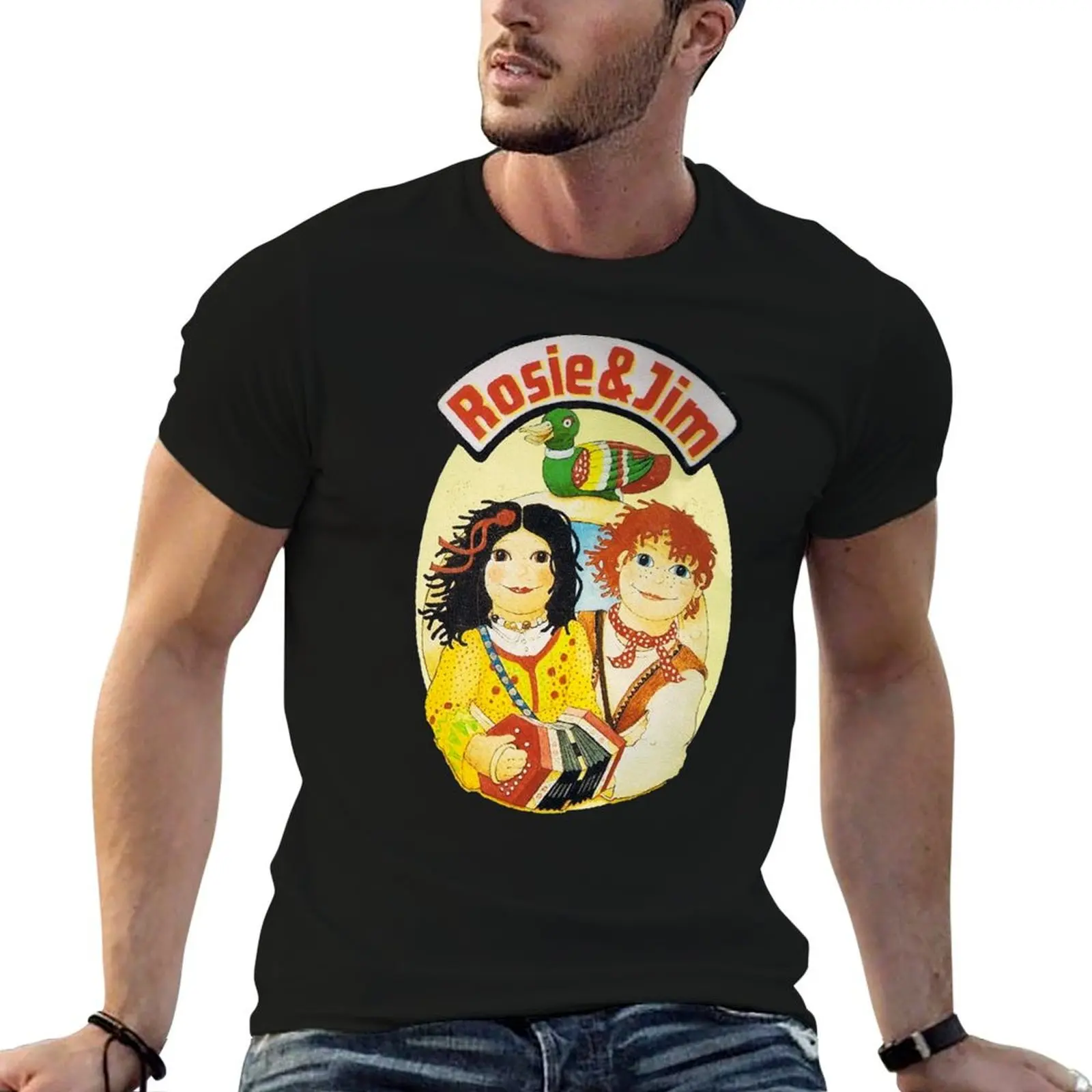 Rosie and Jim rag dolls T-Shirt Art Pattern Printed Casual Top