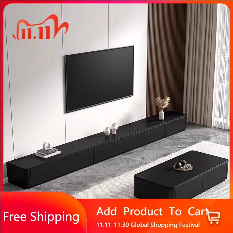 

Современные подставки под телевизор для гостиной, простые винтажные подставки под телевизор из массива дерева в скандинавском стиле для хранения, черная мебель для дома Vetrinette Da Esposizione