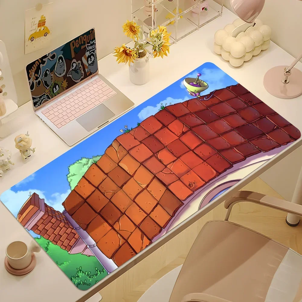 CIFBUY Plants vs Zombies Large Gaming Mouse Pad, Replanted Game Map Pattern Desk Mat for Gaming Desk Bedroom Office