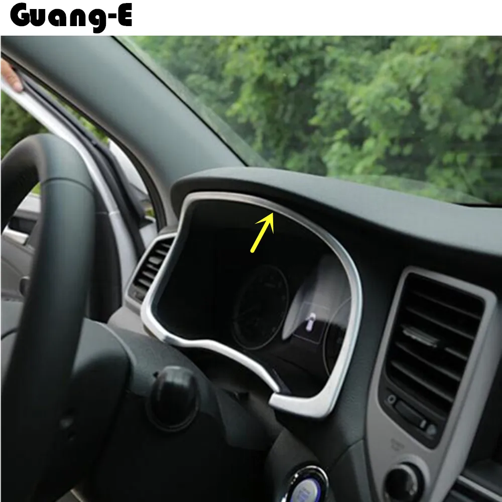 Car Garnish Detector Trim ABS Dashboard Meter Instrument Panel Gauge Frame Sticker 1PCs For Hyundai Tucson 2015 2016 2017 2018