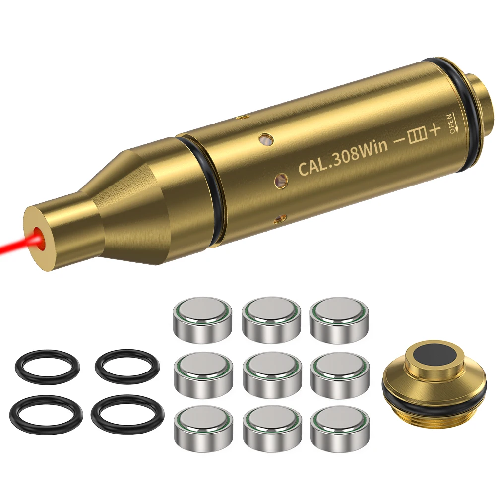 Dry Fire Laser Training Kit Electronic Scoring Target Digital Display Brass Laser Calibrator Bullet Indoor Shooting Practice Set.