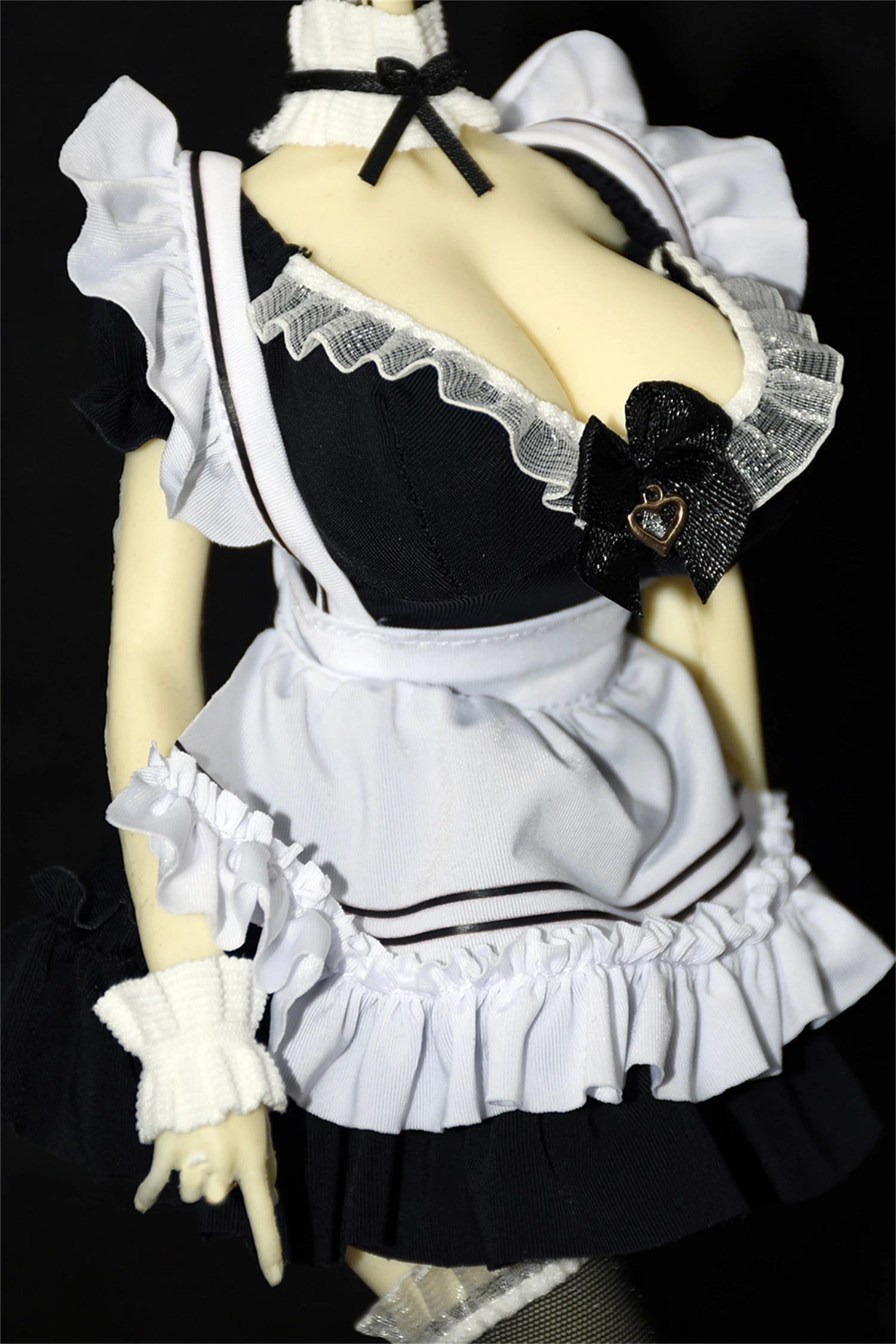 

1/6 Maid Clothes Female Clothing Fit 12'' Female Girl Large Chest TBLeague JIAOU Action Figure