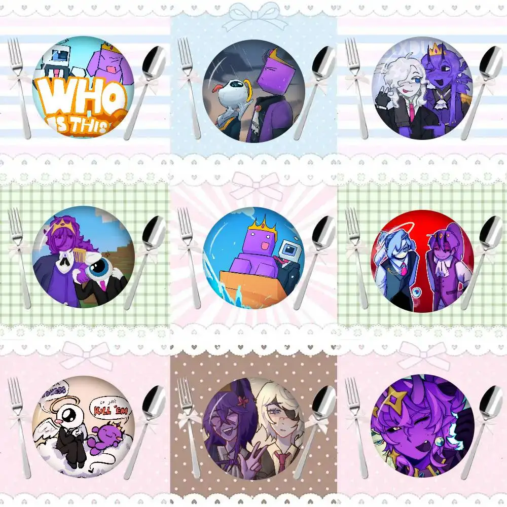 Anime Wemmbu Eggchan Tax Duo Soft Button Pin Runde Metallabzeichen Anstecknadel Teile Geschenk Freunde Kinder Schmuck