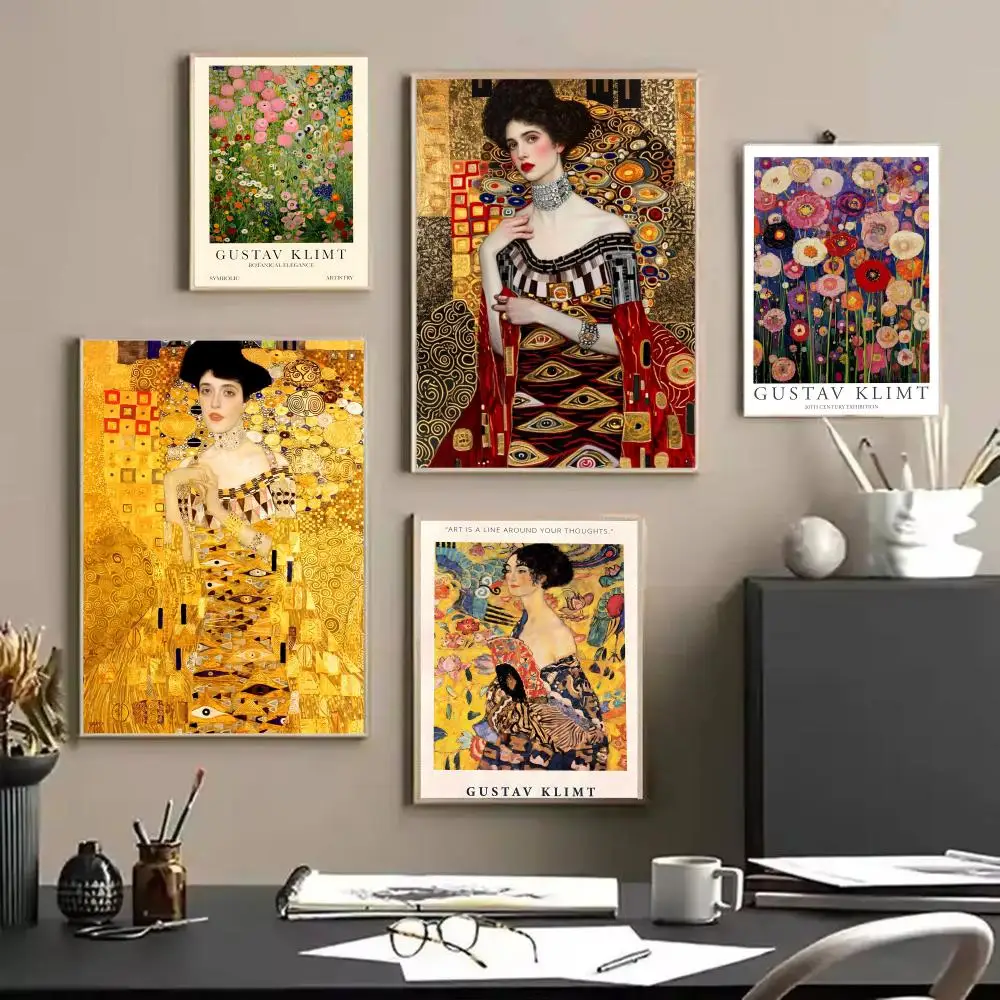 G_Gustav K_Klimt Art Design HD Linen Canvas Poster Wall Art Prints for Living Room Bedroom Office Home Decoration Gift