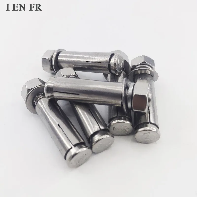 

1/5Pcs M6 M8 M10 -M20 304 A2 Stainless Steel Hexagon Expansion Screw Sleeve Concrete Anchor Bolts