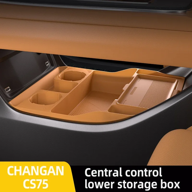 

For GAC Trumpchi GS8 Lower Center Console Storage Box Custom Silicone Tray Anti-Slip Cup Holder Mat Car Accessory For GAC GS8