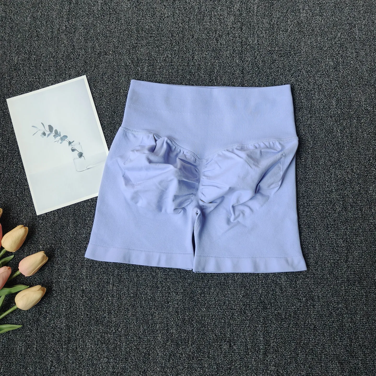 Peach Butt Fitness-Shorts für Damen, Sport-Shorts mit Po-Lifting-Effekt, Yoga-Shorts, hohe Taille, bauchstraffend, nahtlos, hochelastisch. – Detail 16