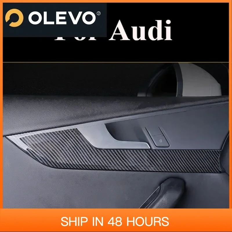 

Новинка для Audi A4L A5 2017-2024, модифицированная внутренняя дверная панель, декоративная рамка, новая декоративная нашивка для дверной ручки, легко чистится