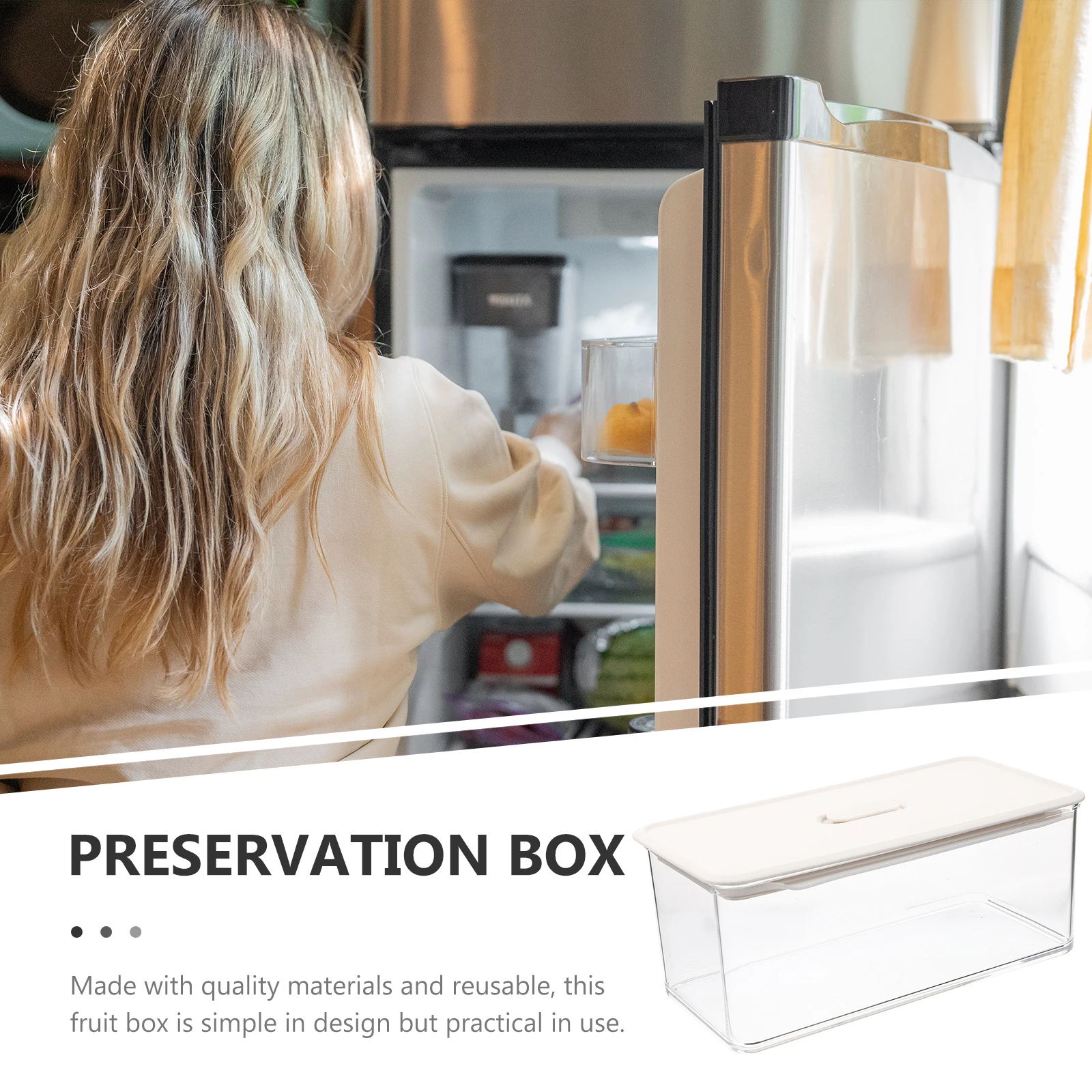 

Premium Reusable Portable Fruits Vegetables Preservation Box 1000Ml Venting Meal Container Camping Storage Transparent Food