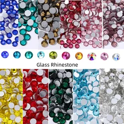 size ss6 ss10 ss12 ss16 ss20 Crystal Rhinestones Non Hot Fix Flat Back Strass & Fabric Garment rhinestones for nails Decorations