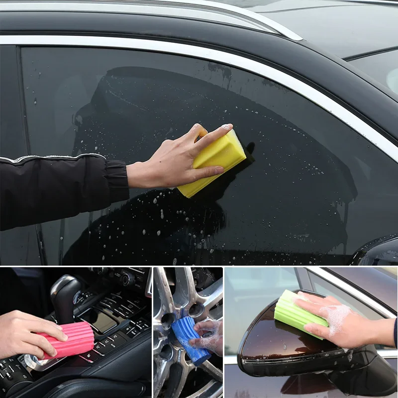 Multifunction Sponge Humedo Duster Double-sided Wet Cleaning Duster Sponge Cleaning Powder Home Auto Car Damp Clean Sponge Tools