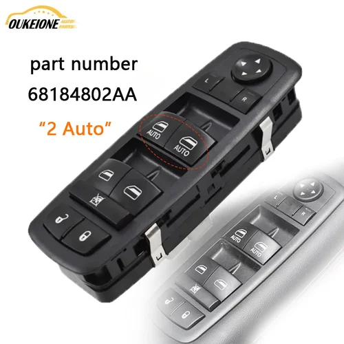 Piezas de automóviles 68184802AA para Jeep Grand Cherokee Dodge Durango, interruptor de ventana eléctrica de lado izquierdo, botón de Control, 2014 2015