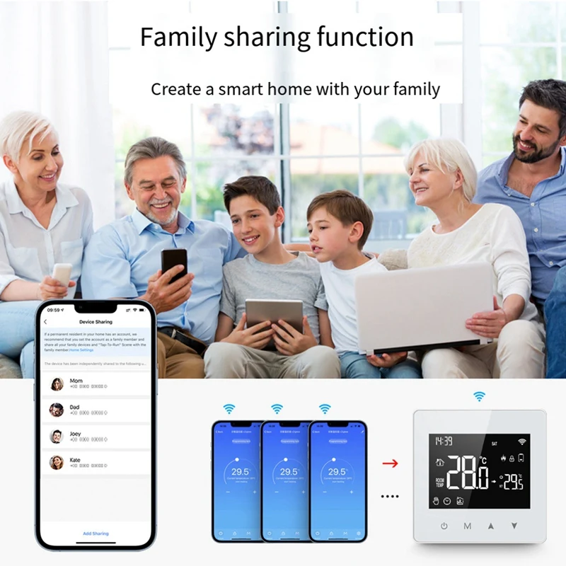 Tuya Zigbee Thermostat Smart Home Battery Powered Temperature Controller For Gas Boiler Works With Voice Assistant, Durable