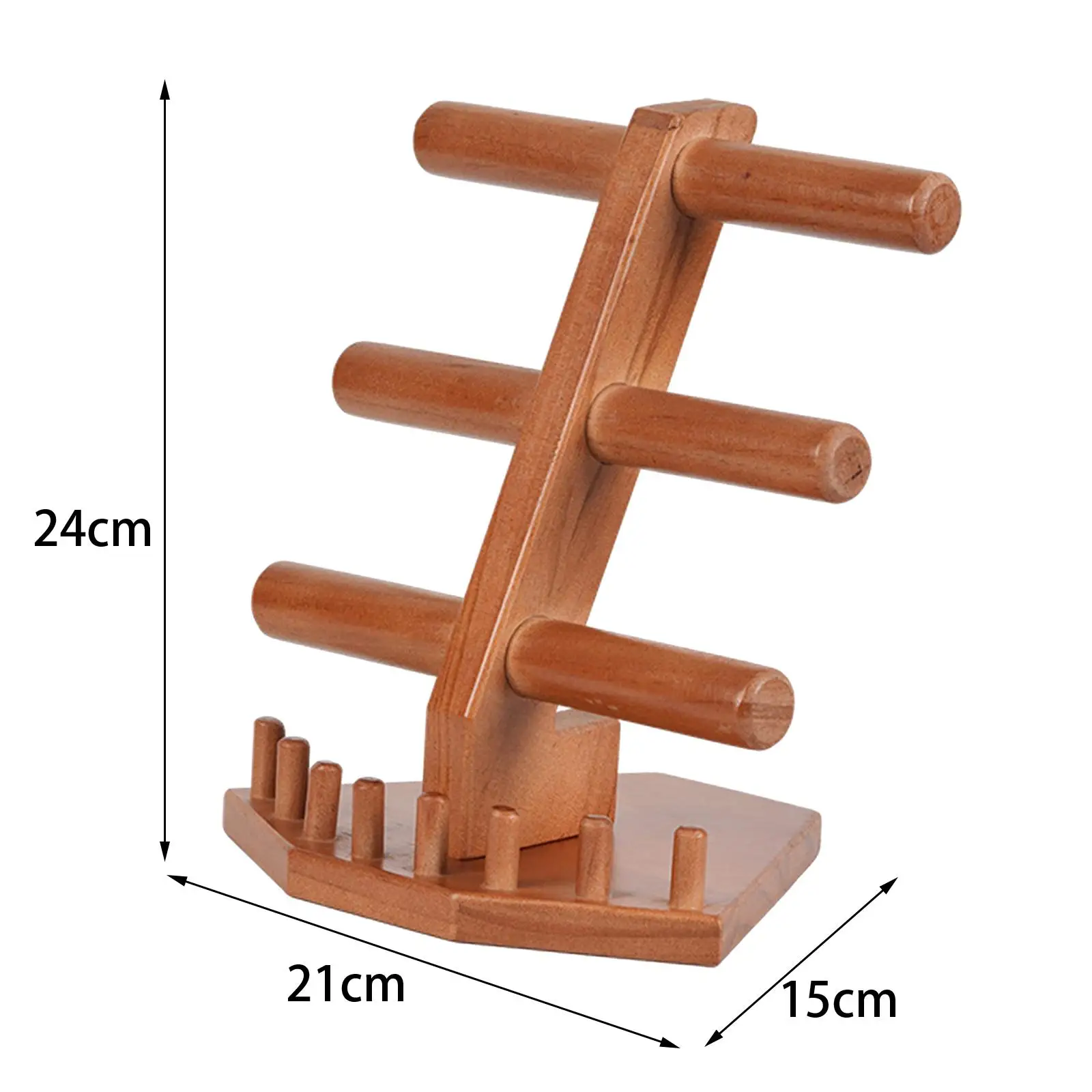 Jewelry Stand Decorative Watch Holder for Men Durable Wood Desk Portable 3 Tier Bangle Rack for Girls Dressing Room Bedroom