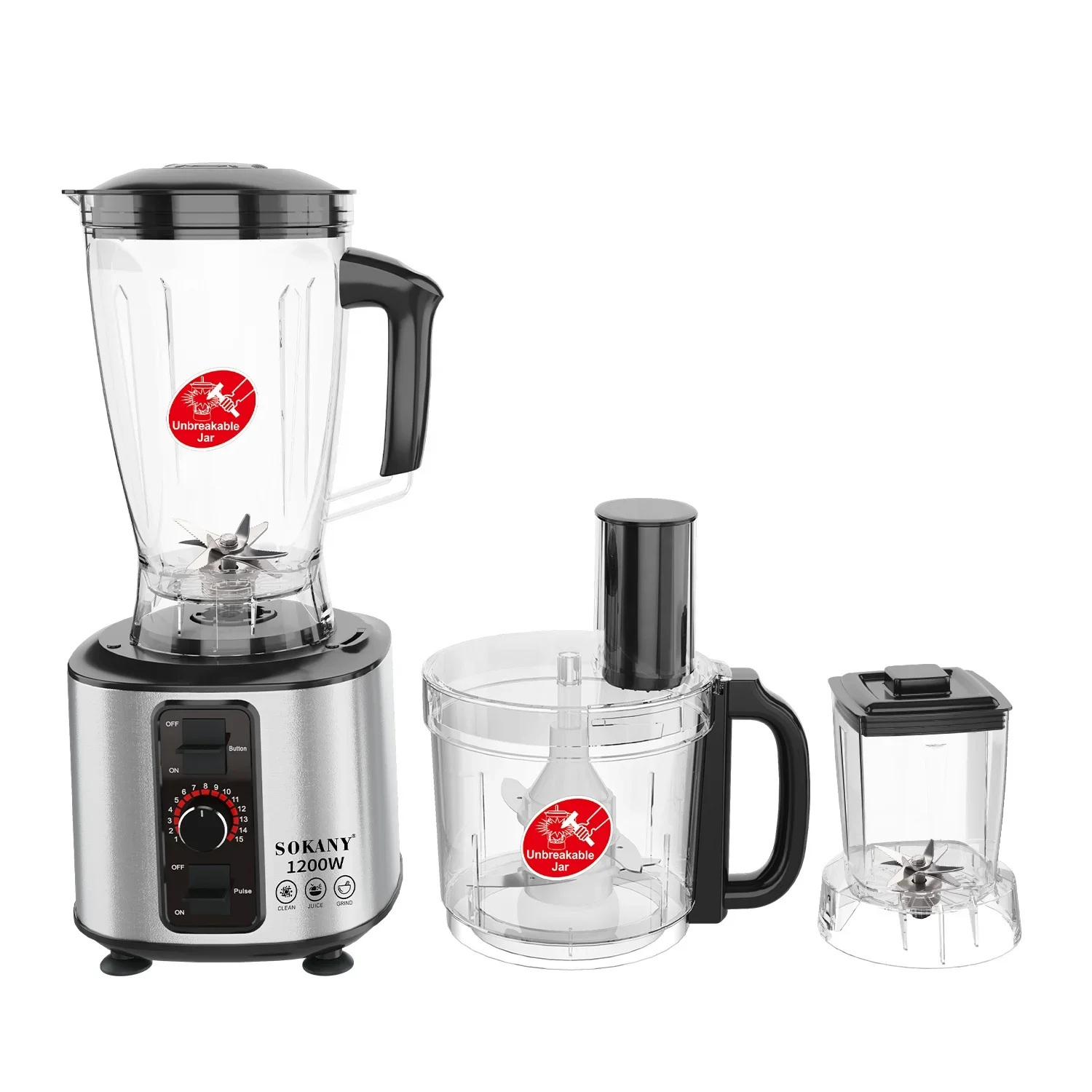 

-for Sokany 6600W Stainless Steel Portable Juicer Blender To-Go Cups And Spout Lids Pulse Technology Smoothie Blender