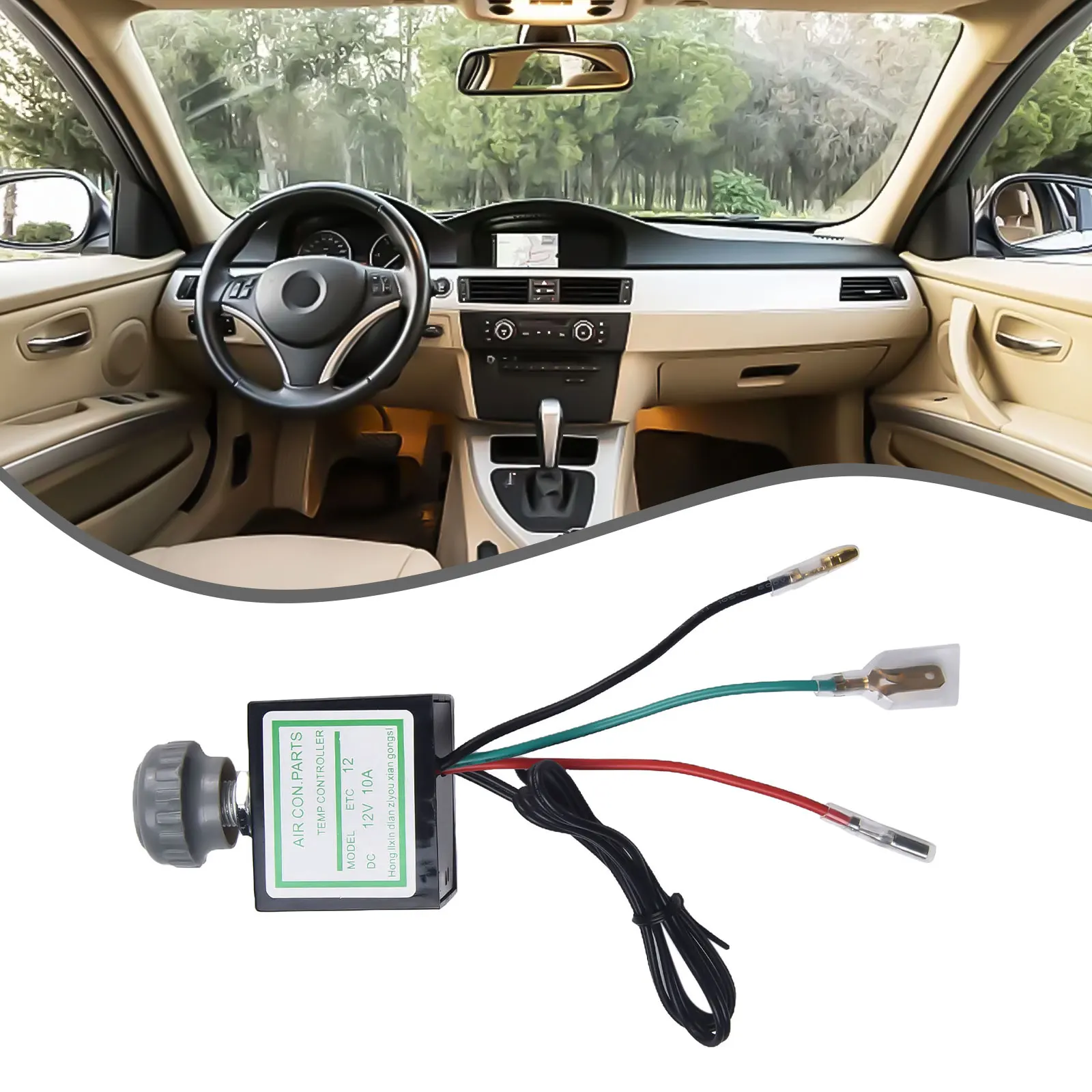 

12V 10A Car Air Conditioner Electronic Thermostat Switch Temperature Control Aut Home DIY Repair Replacement Vehicle Accessories