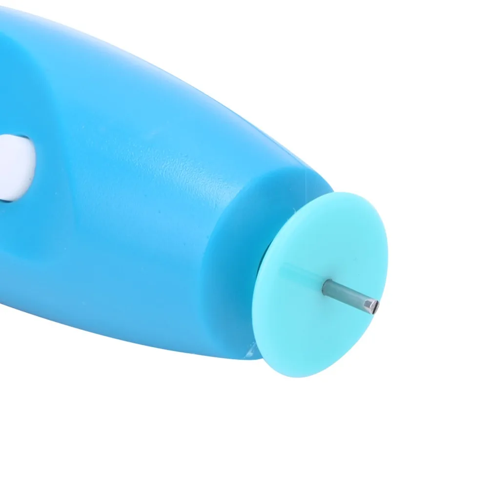 Lightweight Electric Quilling Pen Handheld Blue Quilling Art Tool With Support Plate Smooth Rotation Slotted Quilling Pen