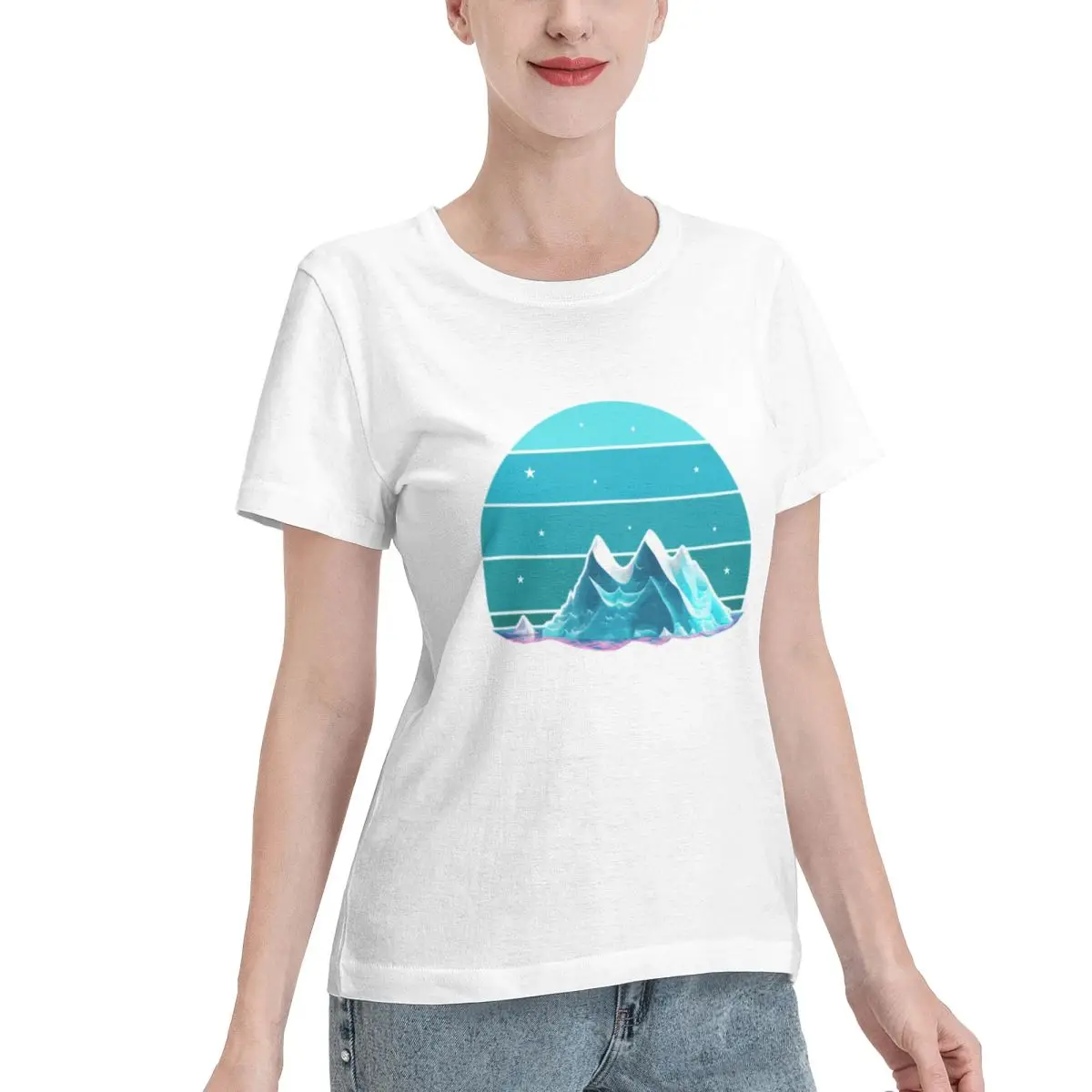 New Arrival Iceberg Ahead! Adventure Outdoor Polar Caps Women's T-shirt Korean Casual Non Fading Tee