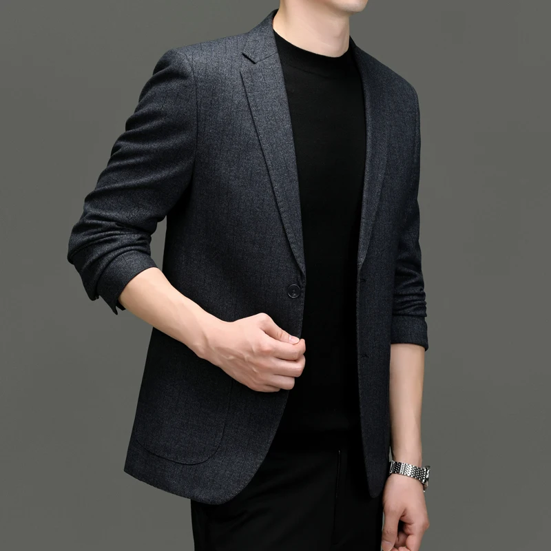 

Boutique Fashion Gentleman British Style Casual Everything Elegant Comfortable Solid Color Marriage Business Slim Career Blazer