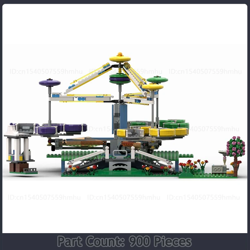 GBC Module Fairground Mixer Ferris Wheel MOC Model Building Blocks Motor Machine Technology Assembly Bricks Collection Toys Gift