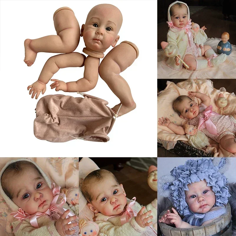 

24inch Huxley Already Finished Painted Reborn Doll Parts Lifelike Painting with Visible Veins 3D Skin Cloth Body Included