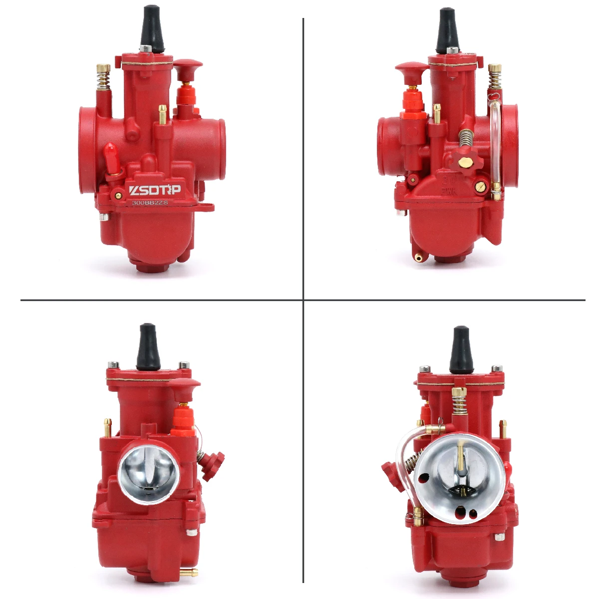 ZSDTRP KEIHIN 2T 4T Scooter ATVUTV 50CC 125CC 250CC Engine Motorcycle Red PWK Carburetor 21 24 26 2830 32 34mm