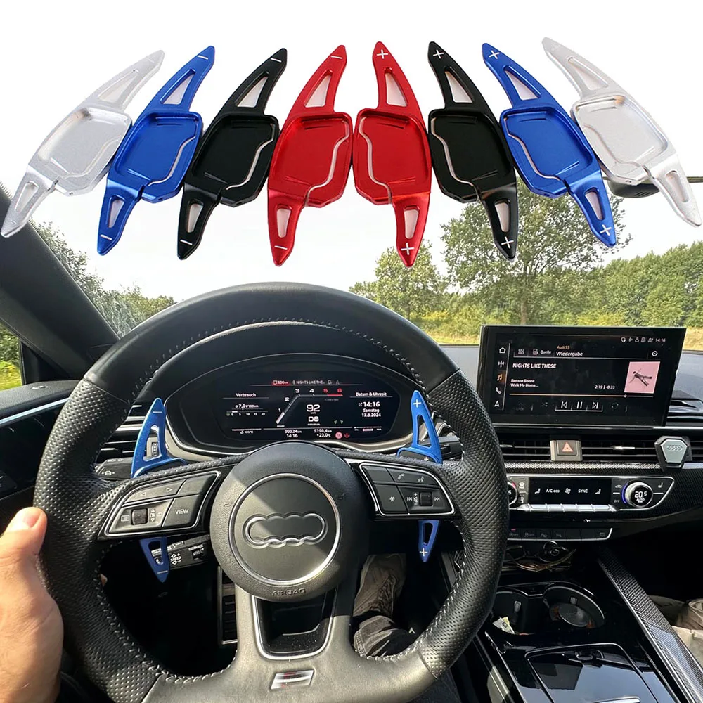 Shifter Paddle For Audi A3 A6 S6 C8 A7 S7 4K A8 Q8 E-tron Sportback 19-24 Car Steering Wheel Paddle Shifter DSG Extension Gear