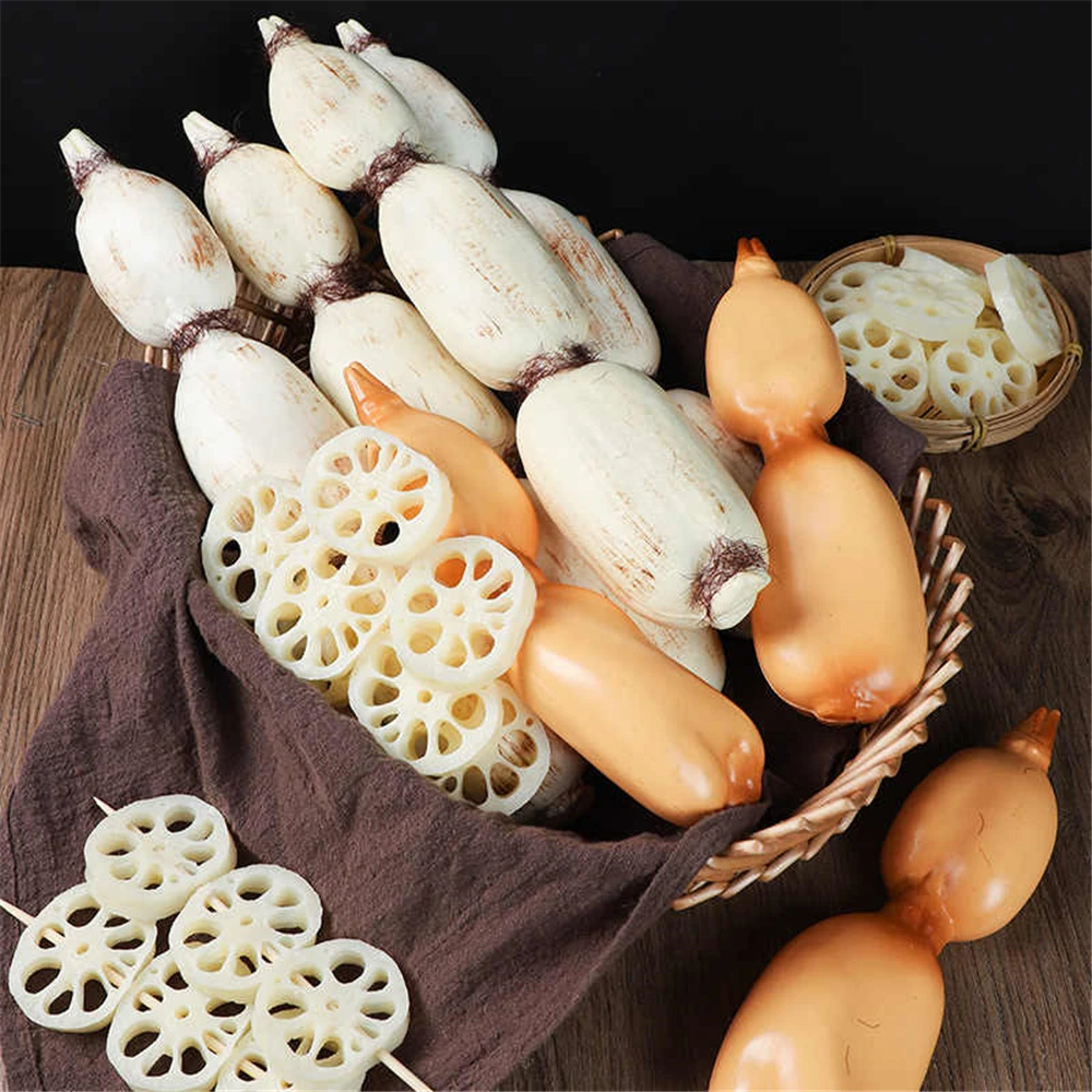 

simulation fake vegetables Kitchen cabinet dining room hall hotel restaurant store shop decoration artificial lotus root model