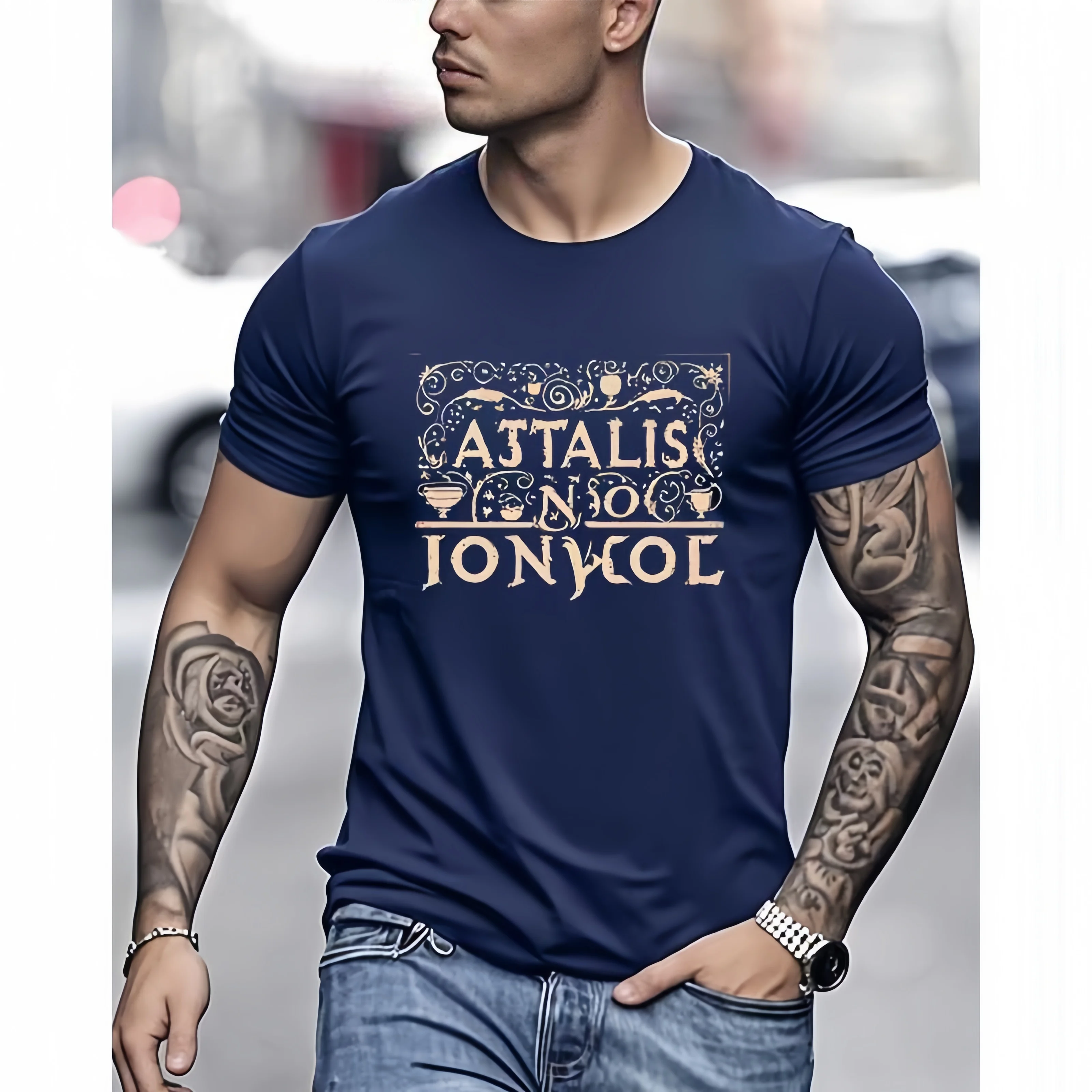 Camiseta Men's T-shirt Texaco Star Graphic Men's American Retro Style T-shirt Short Sleeve T-shirt Man T-shirt Mens Casual Tops
