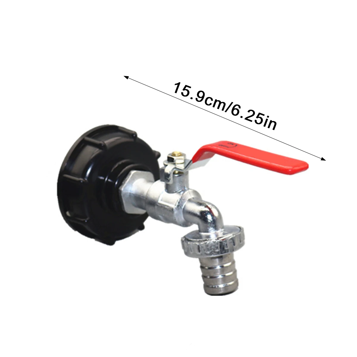 Kran zbiornika 1000 l, adapter zbiornika ze stopu aluminium, połączenie zbiornika 1000 litrów, kran ogrodowy z mosiężnym adapterem, S60x6 Ibc